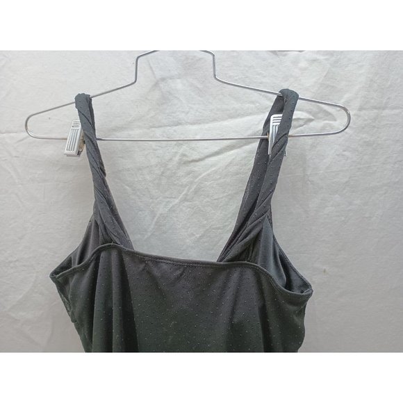 Rampage Black Empire Waist Halter Top Beaded Broach Pleated Bottom Womens Medium - Picture 11 of 14